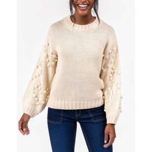 Sutton Bobble Crew Neck Sweater Size M